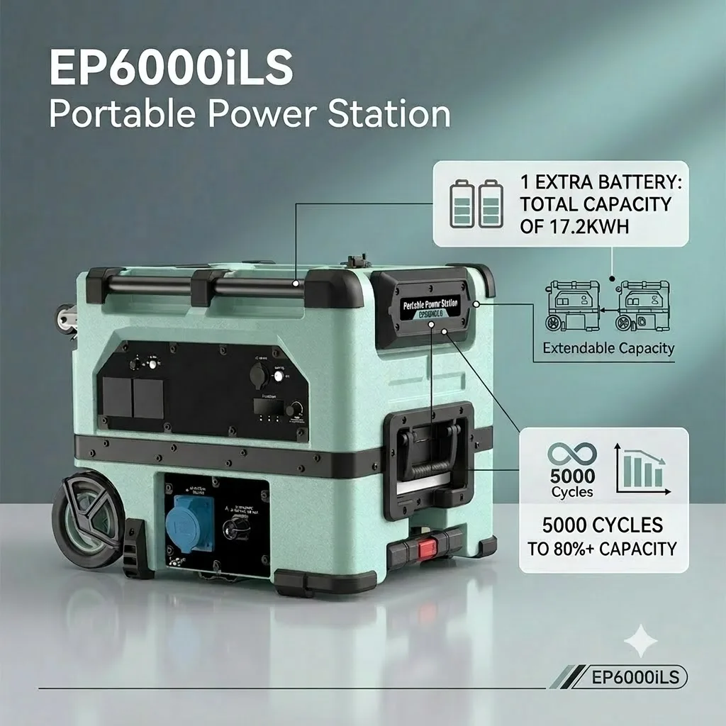 Built-in The Electric Vehicle Charger Power Station 6000 Watt 10000wh Portable Power Station