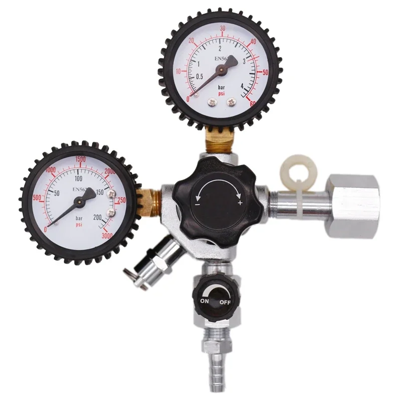 

Heavy Duty Dual Gauge CO2 Regulator Homebrew Kegging Draft Beer Kegerators Regulator Safety Pressure Relief Valve