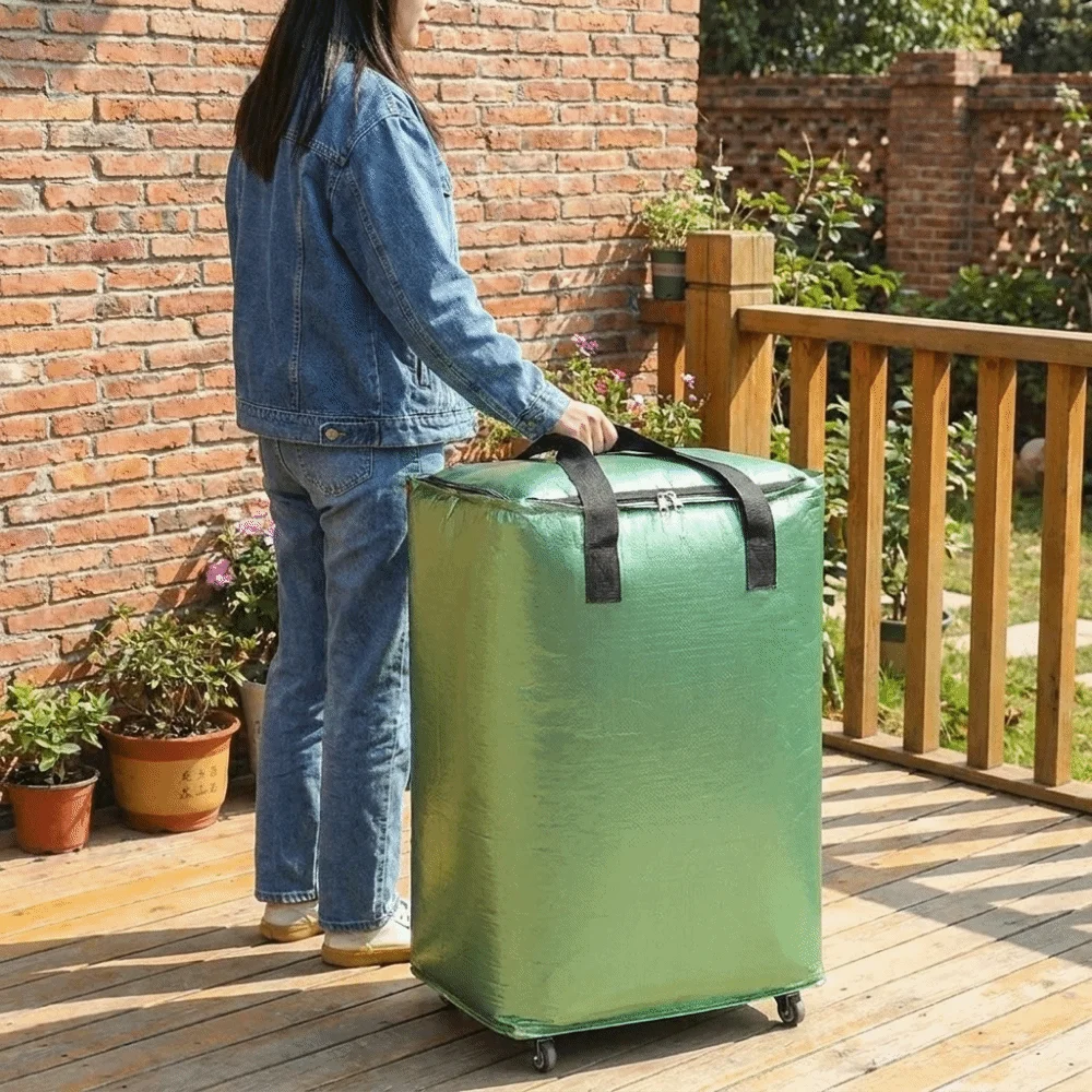 Large Capacity Wheeled Moving Storage Bag Folding Dust-proof Moving Package Bag Heavy Duty Waterproof Luggage Packing Bag