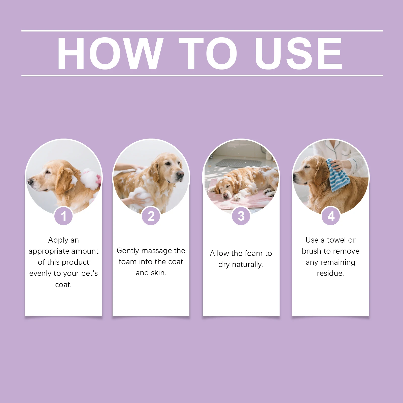 EELJOY Pet عامل تنظيف رغوي بدون شطف 100 مللي موس تنظيف بدون ماء للقطط والكلاب تركيبة لطيفة مغذية للبشرة والفراء الناعم