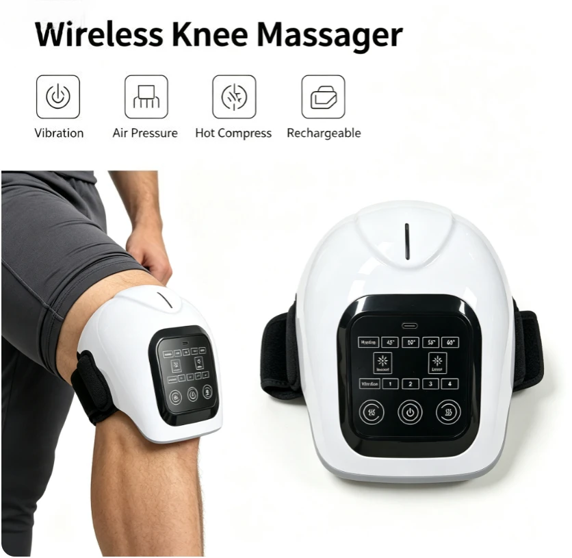 Wireless Smart Knee Massager Vibration Air Pressure Hot Compress Knee Massage Machine Electric Elbow Shoulder Knee masajeador