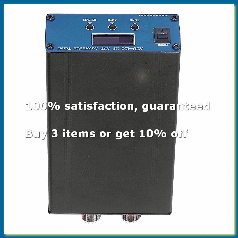 ATU-130 1.8‑50MHz 200W Micro-Shortwave Automatic Antenna Tuner 10‑15VDC Organic Light Emitting Diode Display-DT30