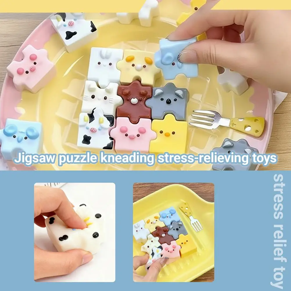 Novo Conjunto de Quebra-Cabeças de Silicone 9 Peças: Brinquedo Anti-Estresse de Comida de Animais de Estimação Fofos para Crianças, Lançamento 2026