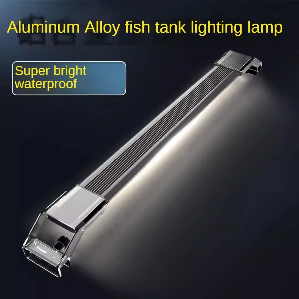 LED Aquarium Fish Tank Light Fixture With Adjustable Brackets Sucker Blue White Lights for Saltwater Freshwater Fish Coral Reef