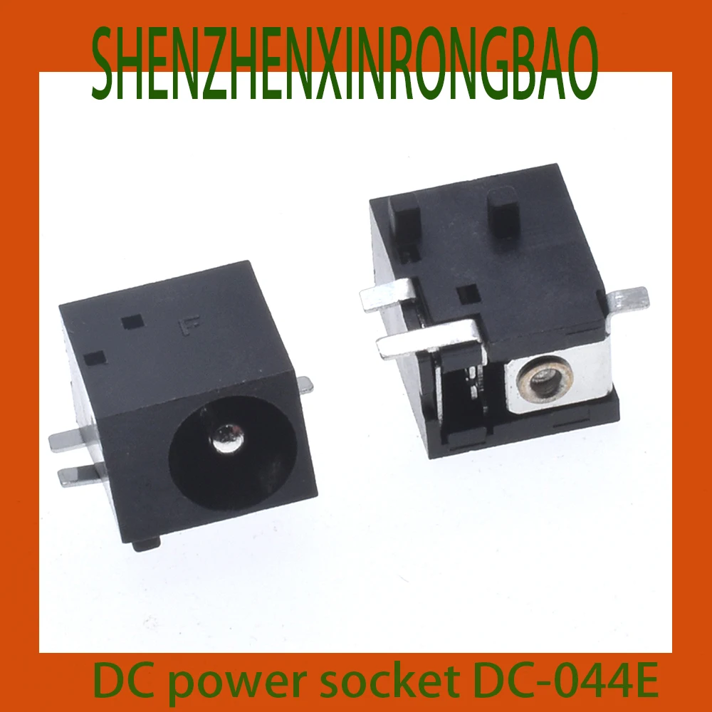 10Pcs DC-044E Tripod Horizontal SMD DC Base DC Power Socket Mother Base Connector 5.5 * 2.0MM Pin All Copper Strip Fixed Column