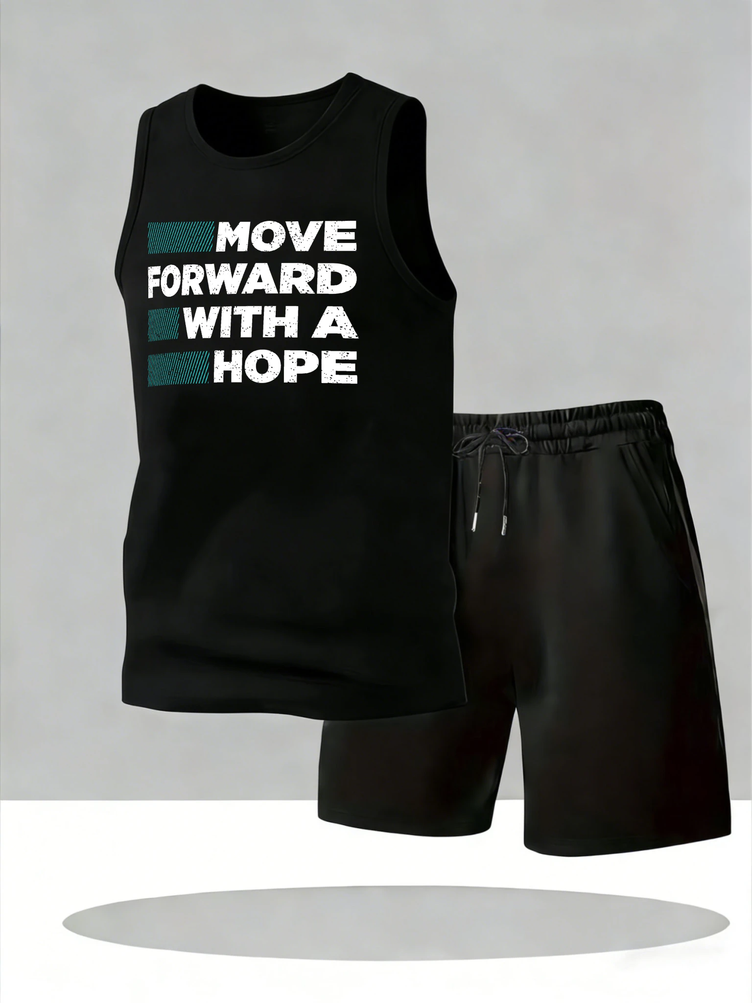 

Men's Tank Top Sets 2026 Summer Quick drying sweatshirt set seaside sports running oversize Old money man Breathable crewneck