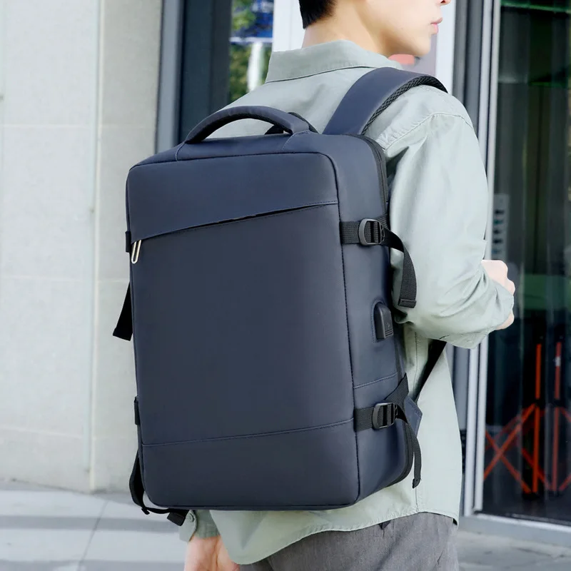 Europe and the United States new fashion business travel computer backpack large capacity pull rod storage luggage.