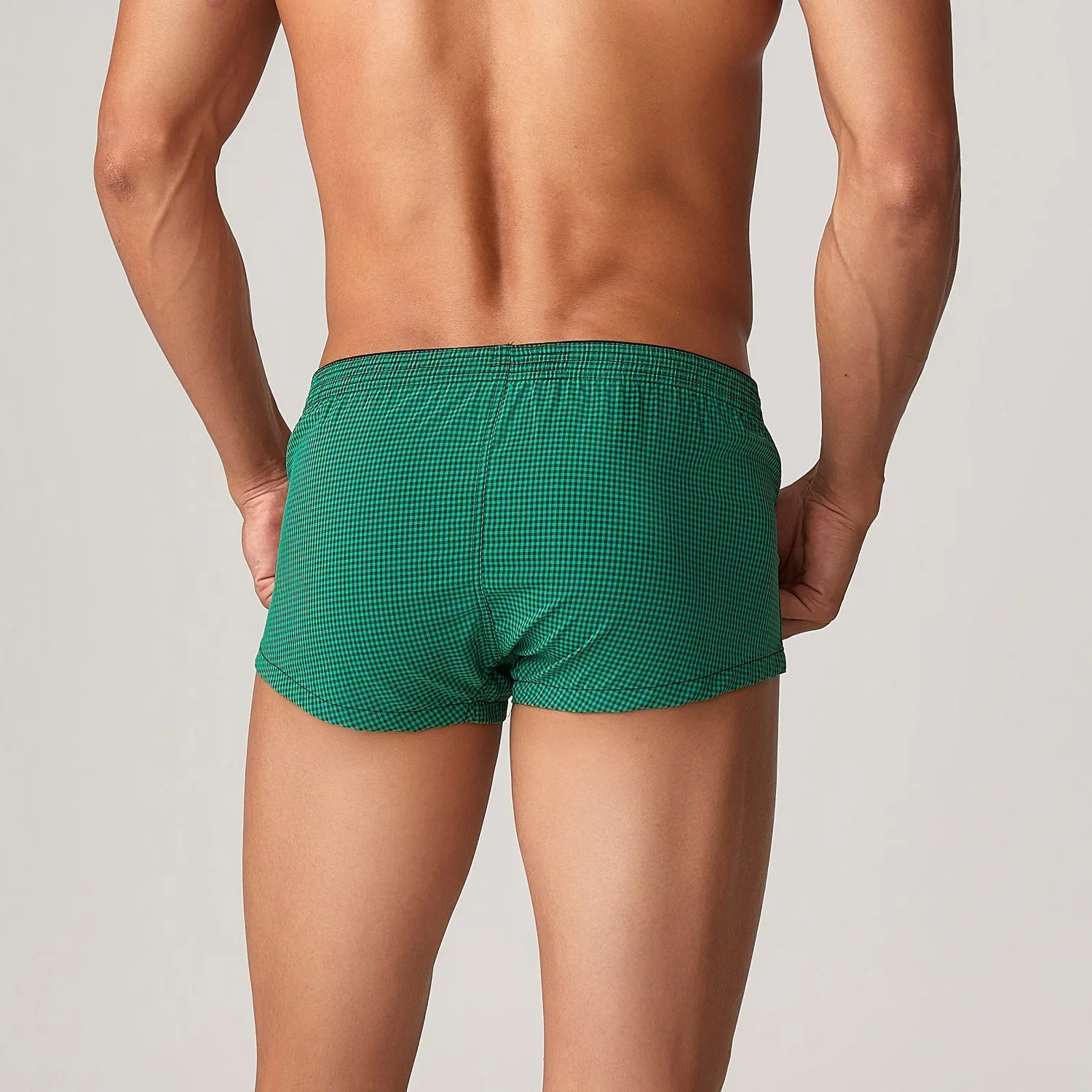 Seobeanメンズ軽量チェック柄パジャマショーツ、快適なパジャマ、カジュアルトラックスーツ、サマースタイル