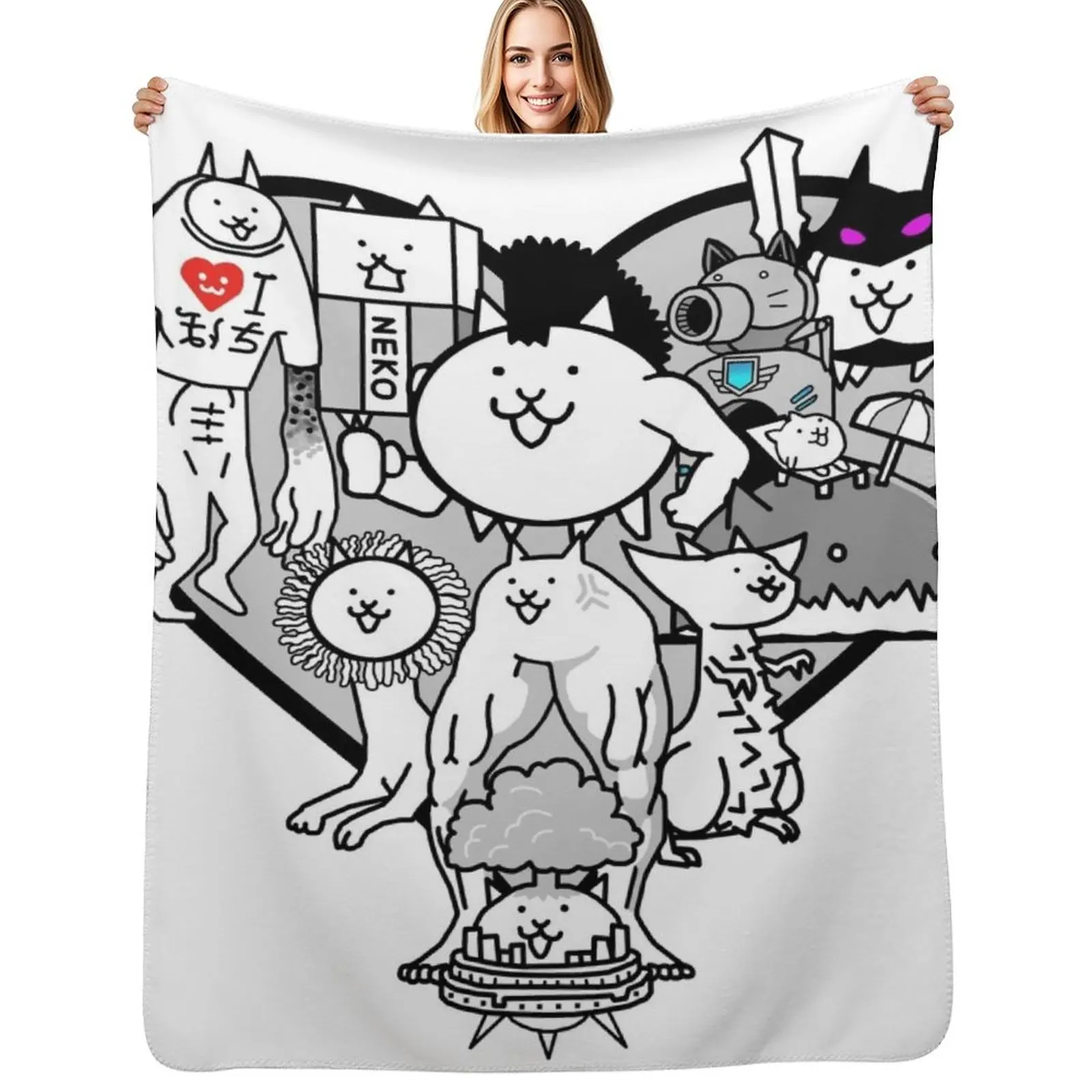 

Battle Cats True Form Mural Throw Blanket warm for winter Luxury Throw Decorative Throw christmas decoration Blankets