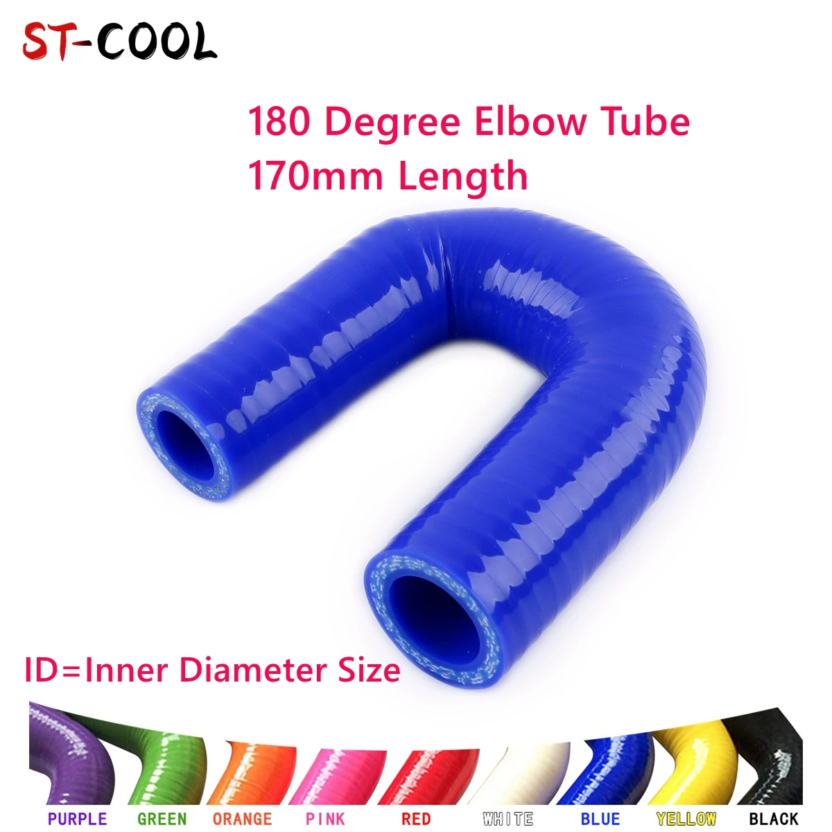 

Blue 180 Degree Elbow Universal Hose Silicone Tube Coolant Intercooler Pipe ID 12mm 15mm 19mm 22mm 25mm 32mm 35mm 38mm 42mm 51mm