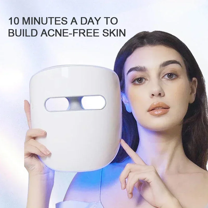 4 Colors LED Facial Mask Skin Rejuvenation Whitening Anti Acne Face Lifting Firm Photon Led Therapy Mask Skin Care Beauty Device