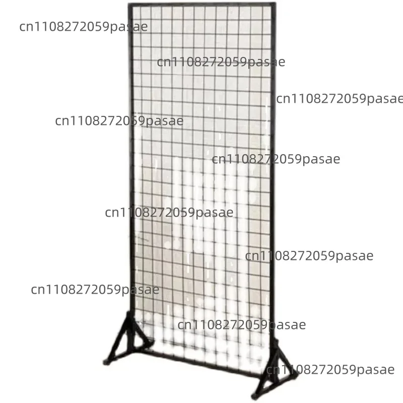 1PCS 60x100cm Easy Install Metal Grill Pegboard Rack Panel Shelf Organizer Goods Shelves with Floor Stands