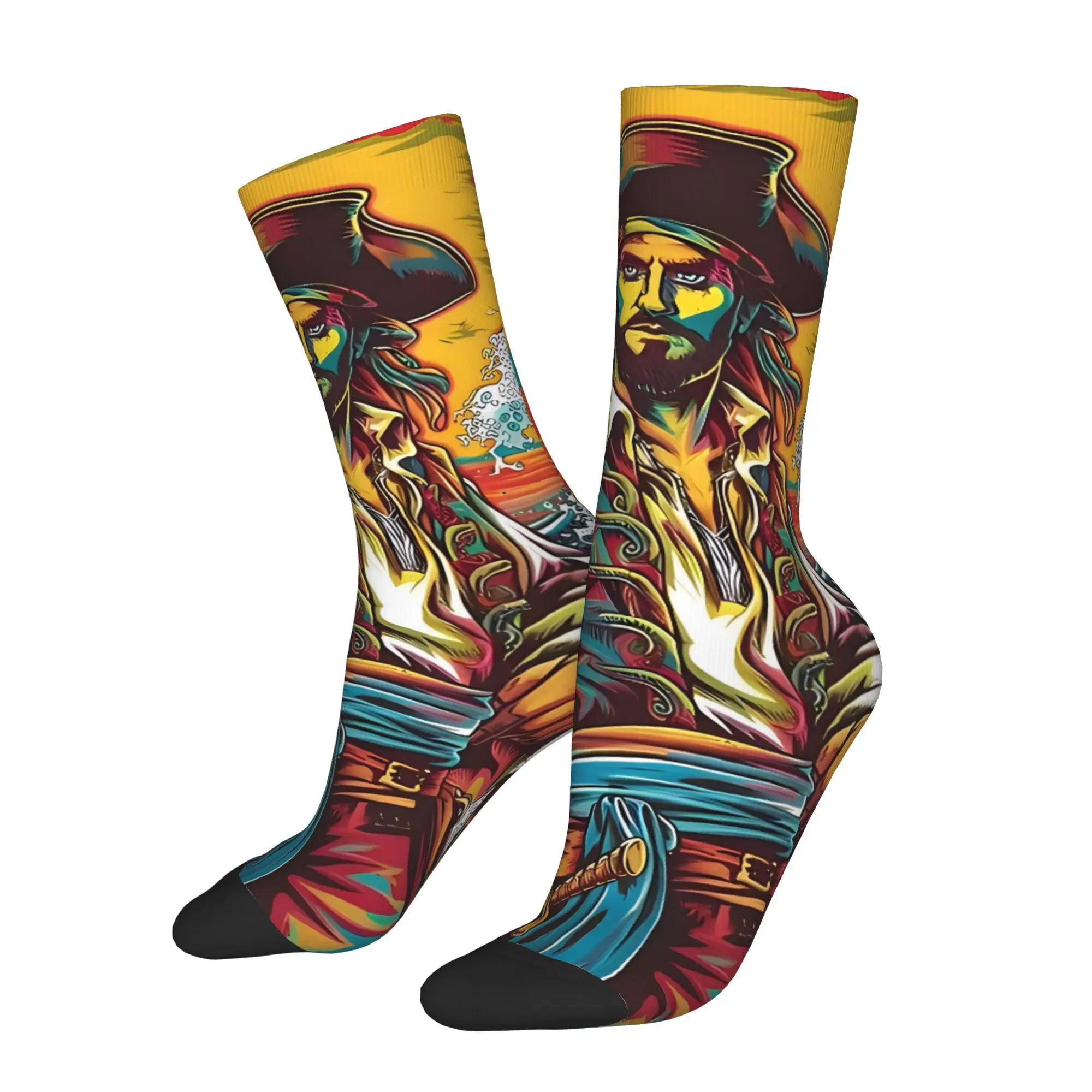 

Pirate Socks Male Mens Women Winter Stockings Hip Hop