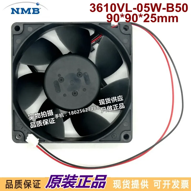 for NMB 3610VL-05W-B50 Original 24V 0.29A 9cm Two-wire Double Ball Bearing Cooling Fan