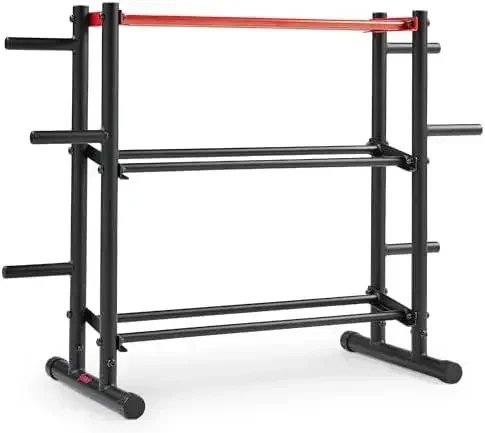 Multi-Weight Storage Rack Stand for Dumbbells, Kettlebells, Weight Plates, Barbell, Medicine Ball