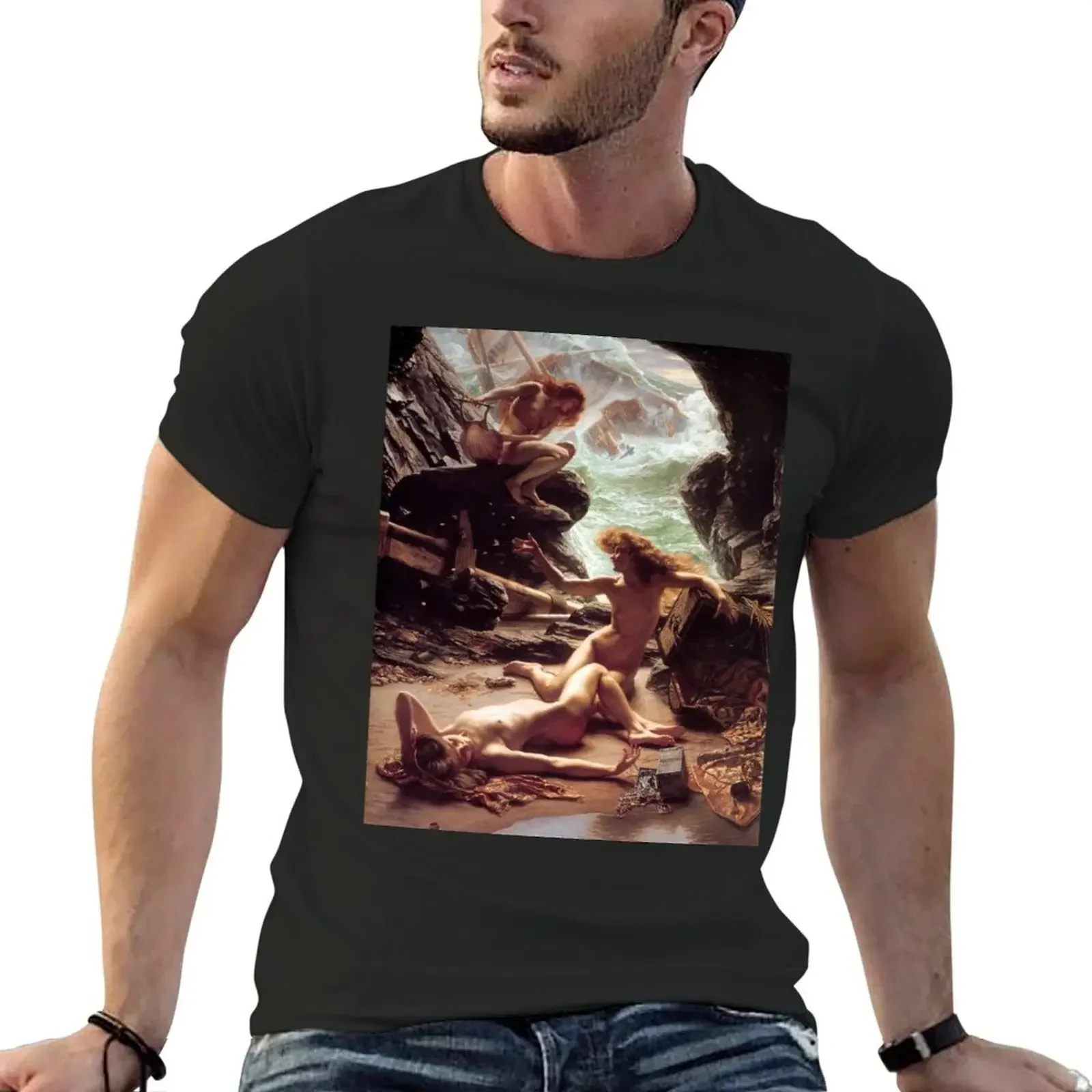 Cave of the Storm Nymphs - Sir Edward Poynter T-Shirt animal prinfor boys oversized mens champion t shirts