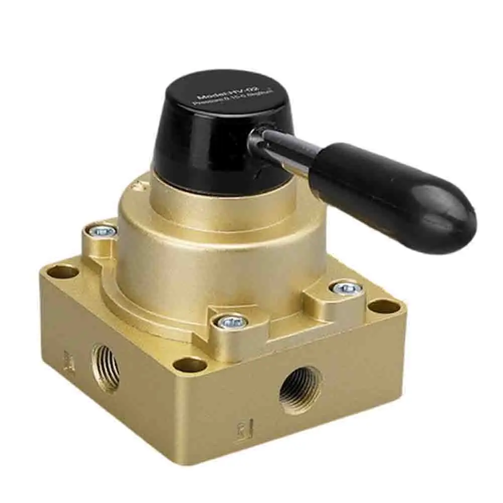 1pc Rotary Lever Hand Valve 1/4 Inch 3 Position Valve Air Flow Control Manual Valve For Mechanical Devices Accessories