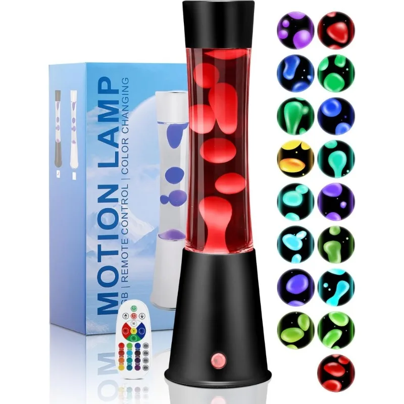 

Liquid Motion Lava Lamp with Remote 17 Color Changing LED Night Light for Home Bedroom Office Decor