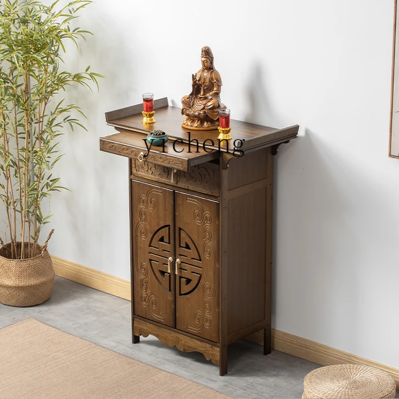 TQH Altar Altar Cabinet Buddha Table Worship Table Bodhisattva God of Wealth Buddha Niche