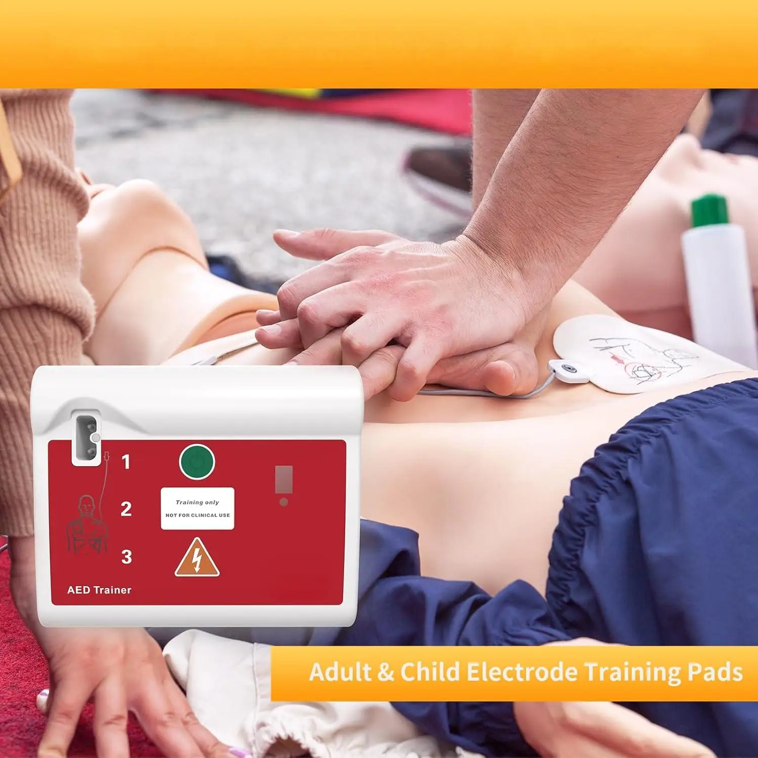 حزمة واحدة من مدرب AED IFA-120C، للتدريب على الإسعافات الأولية فقط، جهاز تدريس CPR مع جهاز تحكم عن بعد، لتعليم AED وCPR