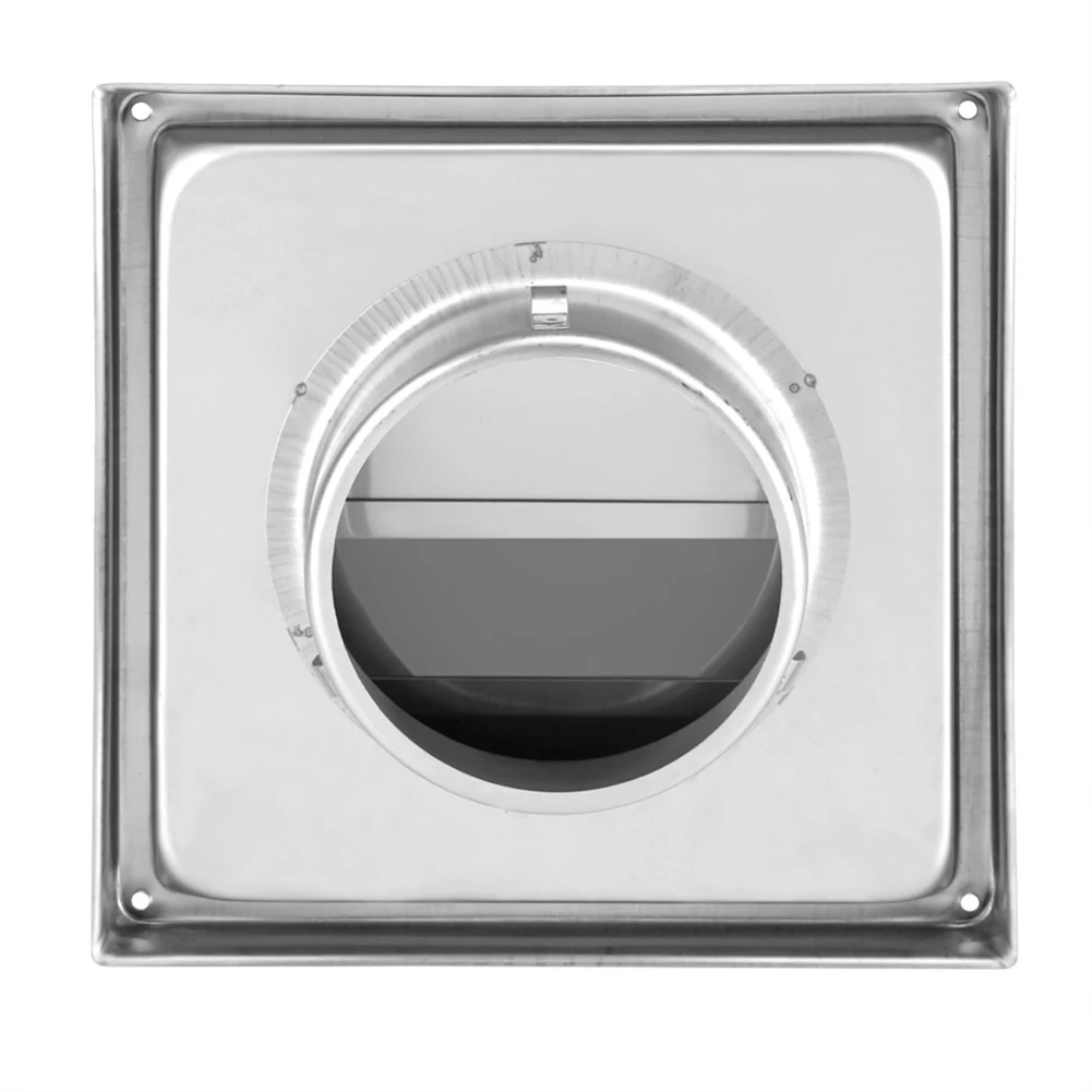 Rainproof Cap Stainless Steel Vent Silver Stylish Wall Rain Cap Anti-rust External 125/150mm 304 Stainless Steel