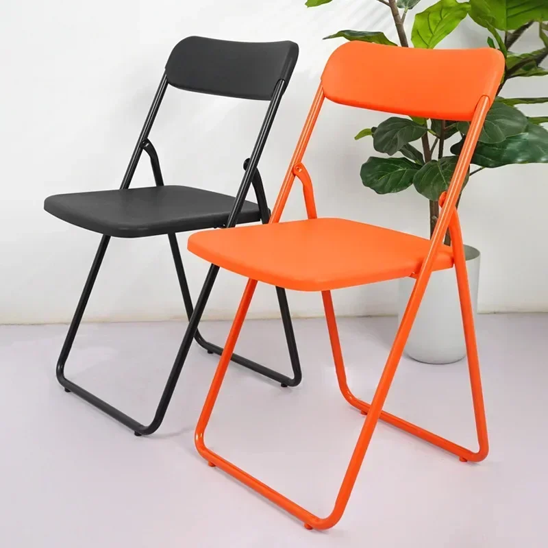 Portable Backrest Chair Plastic Home Office Dining School Foldable Dorm Computer Lounge Chair Dinning Chair Furniture Muebles