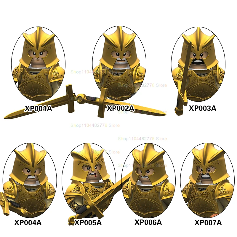 BR881 Valle medievali Kinghts Esercito Cavaliere nano action figure Ailin Guardia Elfi Orchi Soldati Guerrieri Building Blocks Giocattoli fai da te