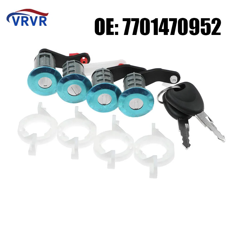 

4 pcs/ lot 7701470952 Door Lock Barrel Cylinders For Renault Master 2 Mascott Opel Movano 2 Nissan Interstar 1998-2008