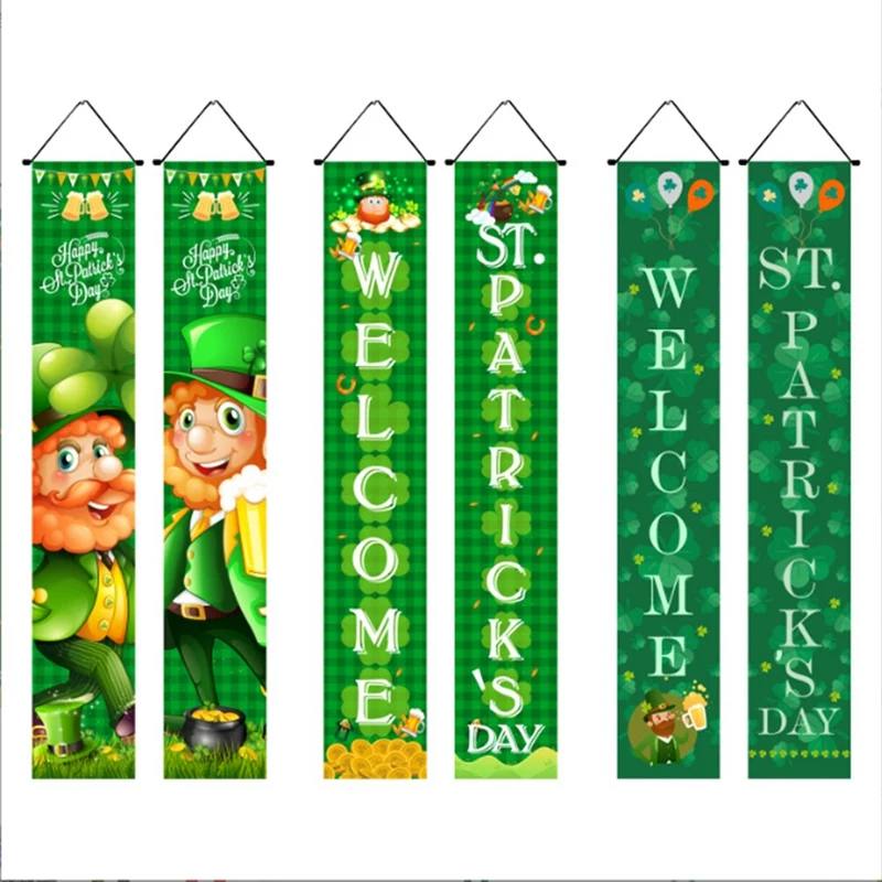 St. Patrick's Day Decoration Hanging Sign Banner St. Patrick's Couplet Sign for St. Patrick's Day Hanging Decoration