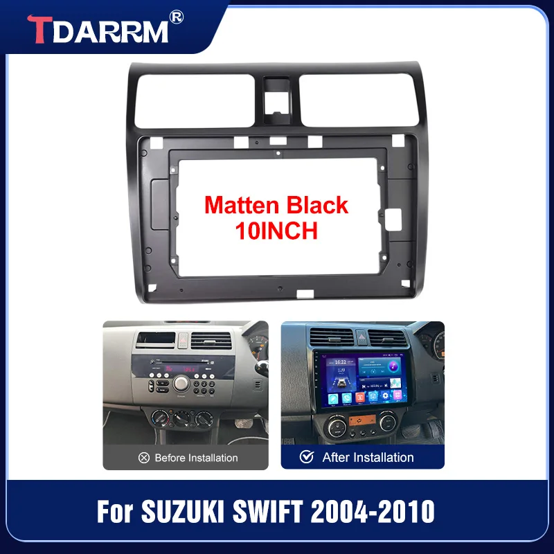 

10,1-дюймовая автомобильная панель для SUZUKI SWIFT 2004-2010, адаптер DVD-рамки, стерео радио, аудиосистема приборной панели, комплект навигационных жгутов панелей