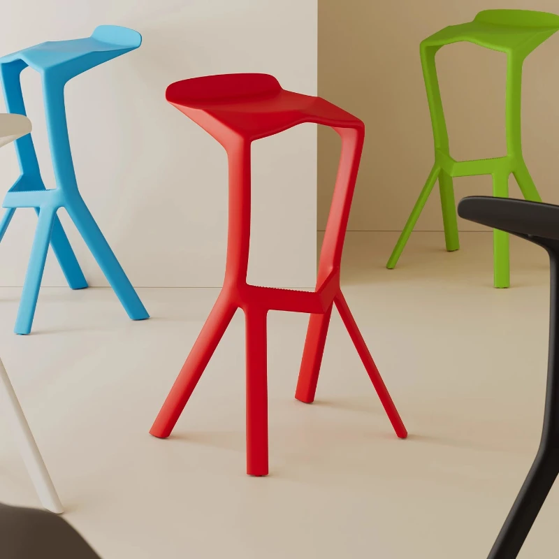 

Nordic Creative Shark Mouth Bar Chair Household Plastic Backrest High Chair