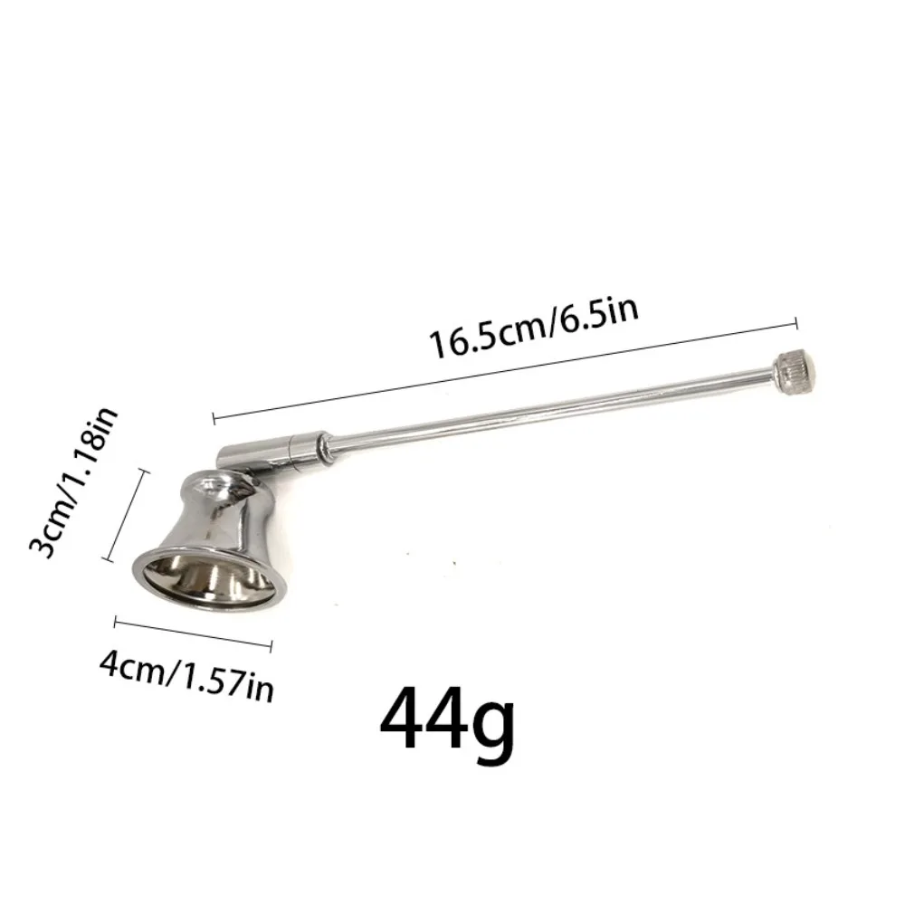 Luxury Bell Shaped Candle Snuffer Turn Off Extinguisher Swingable Candle Extinguisher Adjustable Long Handl Wick Cover Home