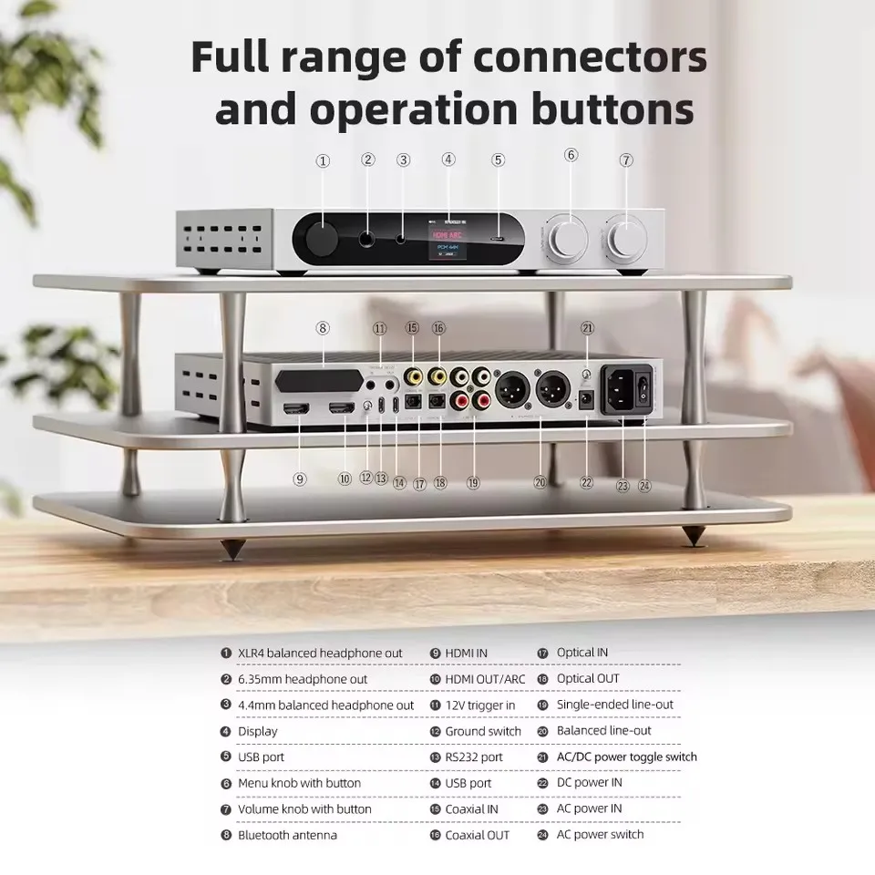 FiiO K19 amplificador de auriculares DAC de escritorio insignia Audio de alta resolución Dual ES9039SPRO decodificador HIFI DSD512 31 bandas PEQ XMOS XU-316