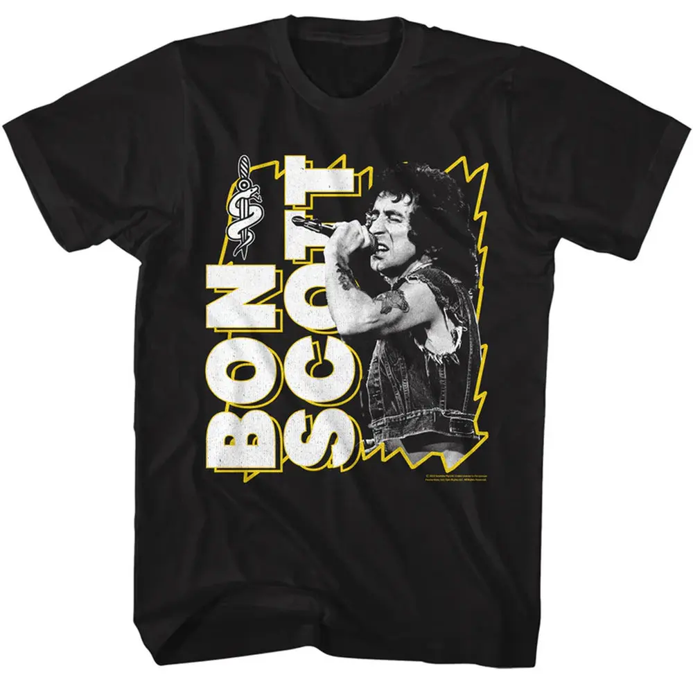 Camiseta con estampado [Bon/Scott] 2026, camiseta informal de algodón de manga corta unisex, camiseta clásica con gráficos para fanáticos, tallas S-6XL, regalo, ropa de calle, M