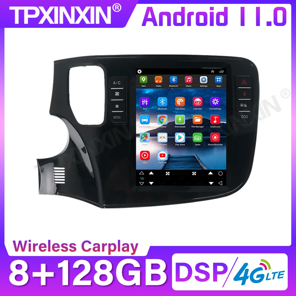 Android Auto Radio Player For Mitsubishi Outlander 2013-2021 Stereo Multimedia GPS Navigation DSP IPS Screen Head Unit Car Parts