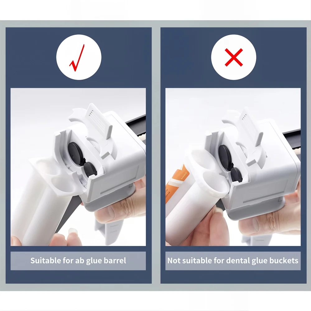 Epoxy AB Glue Gun Manual Dual Cartridge, Mixing Caulk Gun for Rock Slab Bonding, Two Component Adhesive Sealant Applicator