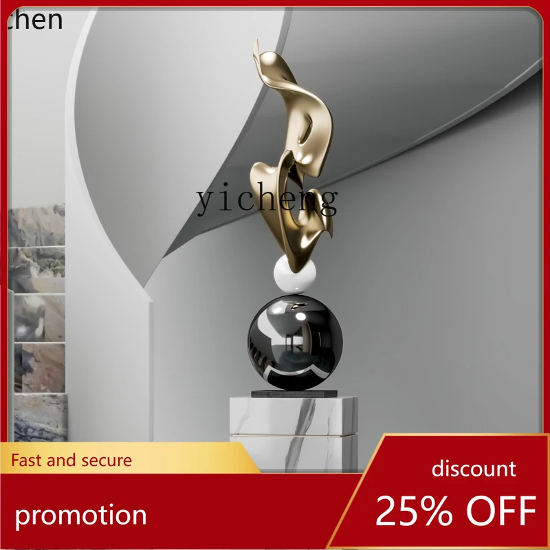 HXL modern art large-scale sculpture floor-to-ceiling ornaments hotel lobby high-end living room entrance decorations