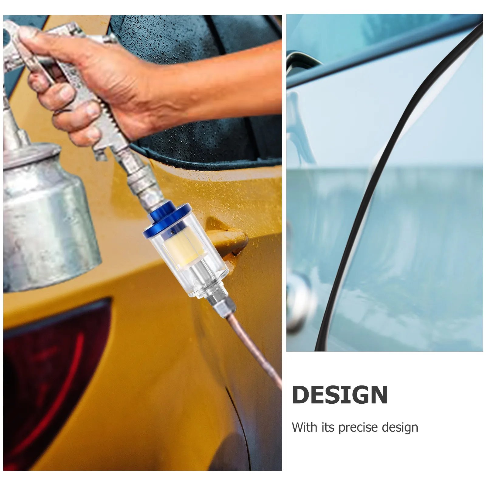 

Pneumatic Paint Gun Filter 1 Side Male 1 Side Female Air Hose Separator Water Oil Compressor Plastic Oil-water Separator Air