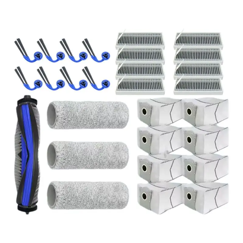 

Simple Replacement 28PCS Vacuum Cleaner Spare Parts For Ecovacs Deebot X9 Pro Omni/X9 Pro-Main Brush, Side Brush, Hepa Filter, M