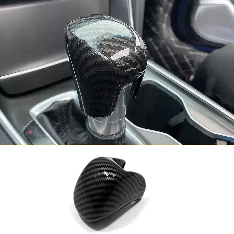 For Honda HR-V HRV Vezel E:HEV 2021 2022 2023 ABS CarbonFiber Car AT Gear Head Shift Handle Knob Cover Handball Trim Sticker