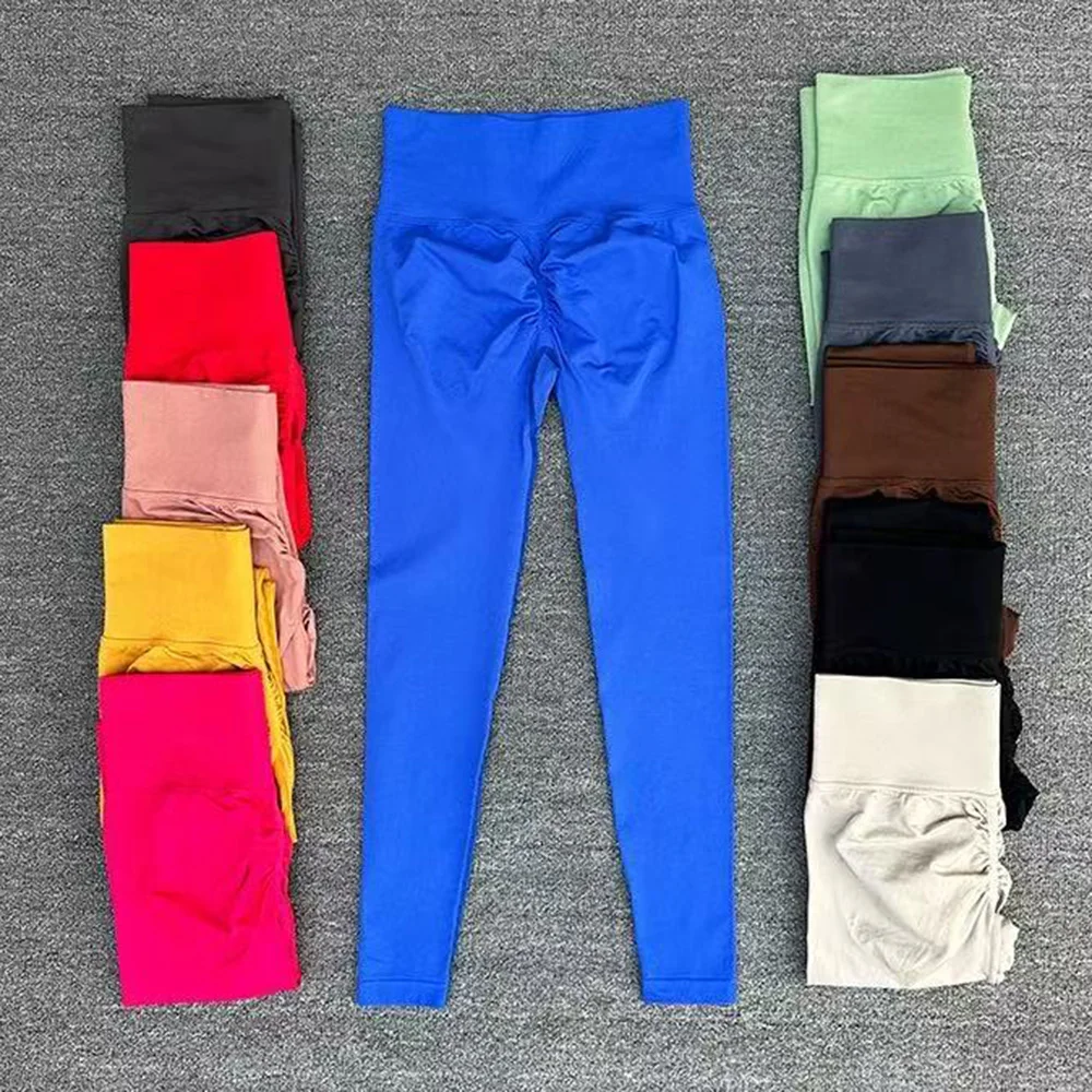 Seamless High Waist Yoga Leggings for Women, Scrunch Butt Design, Quick Dry See Through Gym Running Sports Pants