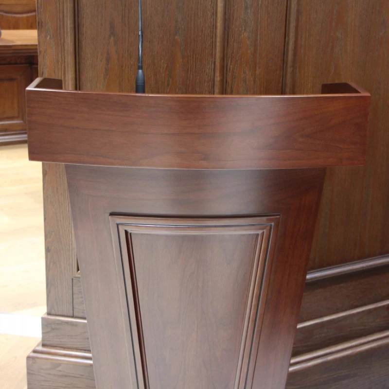 High-end Walnut Reception Desks Chairman's Speech Stylish Modern Reception Desks Concise Office Furniture Военное ДелоZY40JDT
