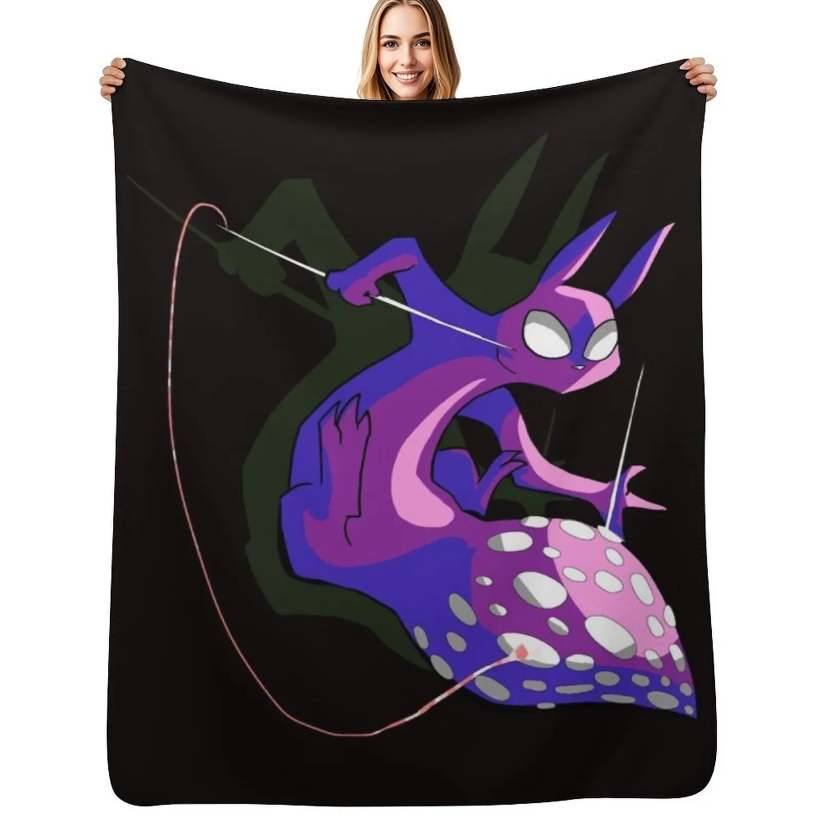 

Rain World Downpour Slugcat Spearmaster Throw Blanket Loose Furry Fashion Sofas Vintage Blanket