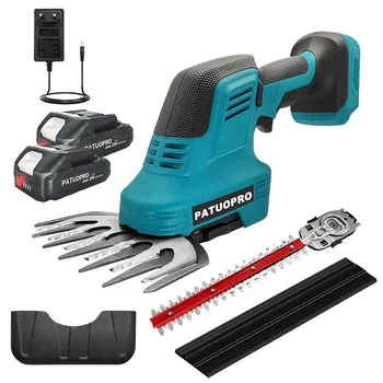 2 in 1コードレス電動ヘッジトリマー,2 in 1芝刈り機,剪定ばさみ,充電式ガーデン電動工具,マキタ18Vバッテリー