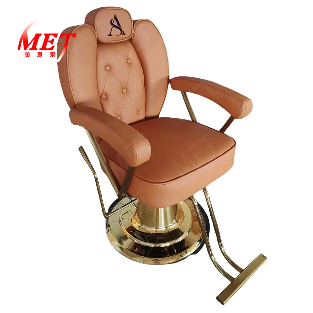 Hot selling new silver base beauty luxury hydraulic leather salon furniture barber chair