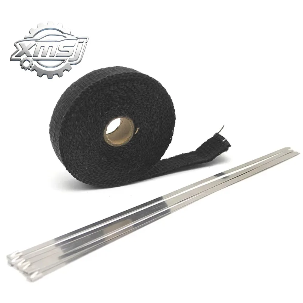 

Alconstar-tubo escape lantero 5M para motocicletas, Colector calor Anti-caliente, aislamiento, rollo tela, resiste