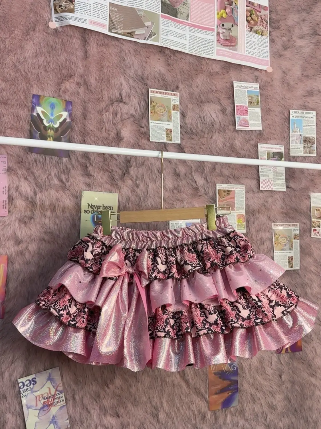

Y2k All-match Sweet Short Skirt Hot Girl Flower Print Tutu Skirt 2025 Splicing Subculture Skirt High Waist Skirts