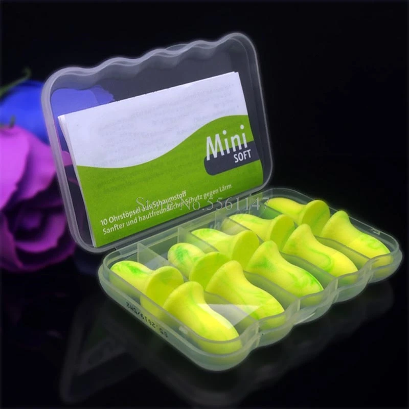 5Pairs  Mini Soft Earplugs Washable Foam Ear Plugs Sleeping Noise Reduction Earplugs for Women Child