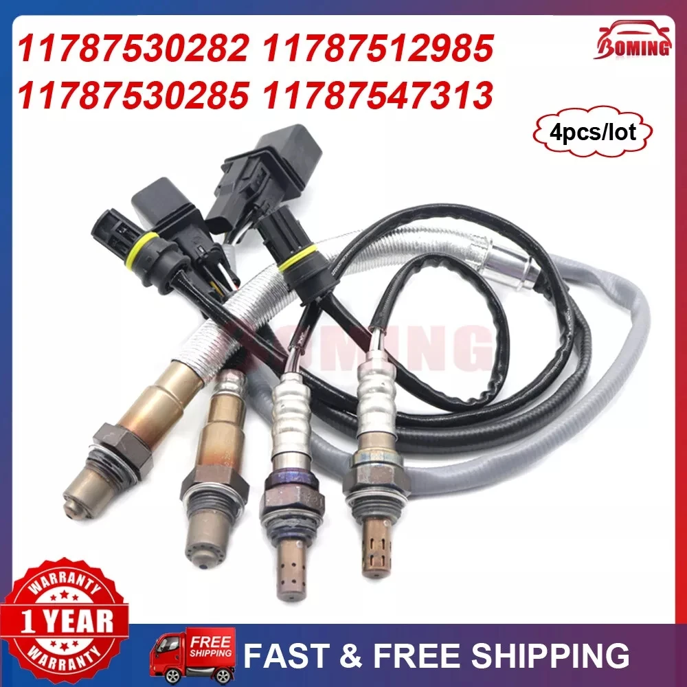 

4PCS NEW Car Up&Downstream Oxygen Sensor 11787530282 11787512985 11787530285 11787547313 For BMW E87 120i E90 320i 320si E91