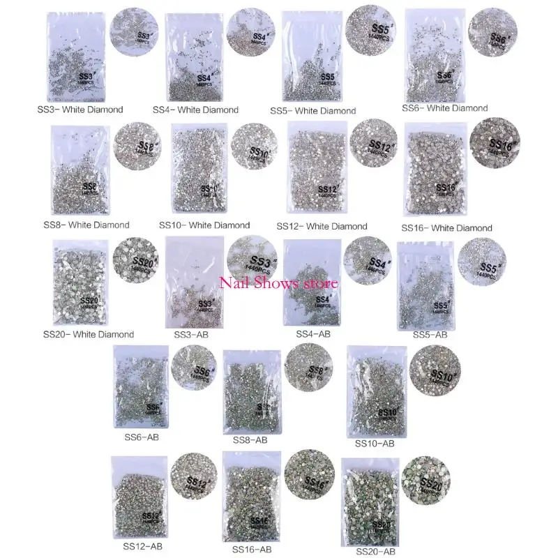 

E0bc 1440pcs Crystalls Art whinestones Decors Decor